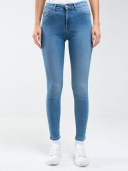 Jeansy damskie skinny niebieskie Adela 367. Niebieskie jeansy damskie BIG STAR, bez wzorów, z denimu, retro. Za 299.99 zł.