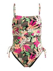 Strój kąpielowy jednoczęściowy damski ROXY Printed Beach Classics Lace UP. Czarne stroje kąpielowe damskie Roxy, s, bez wzorów, z materiału. Za 149.99 zł.
