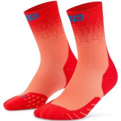 Damskie skarpety kompresyjne sportowe do połowy łydki CEP Core Run. Czerwone skarpetki damskie CEP, bez wzorów, z elastanu. Za 84.00 zł.