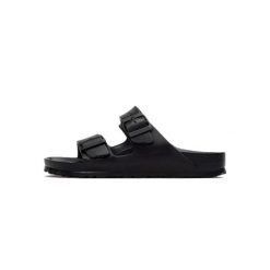 Klapki damskie Birkenstock Arizona W Eva. Czarne klapki damskie Birkenstock, bez wzorów, z materiału, sportowe, bez obcasa, bez zapięcia. Za 149.00 zł.