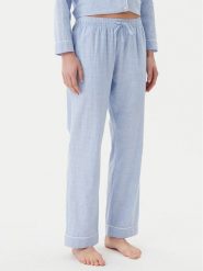 Hunkemöller Spodnie piżamowe 301492 Błękitny Regular Fit. Niebieskie piżamy damskie Hunkemöller, bez wzorów, z bawełny, bez ramiączek. Za 149.99 zł.