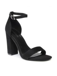 Jenny Fairy Sandały WYL3271-1 Czarny. Czarne sandały damskie Jenny Fairy, bez wzorów, z materiału, bez obcasa, na słupku, bez zapięcia. Za 119.99 zł.