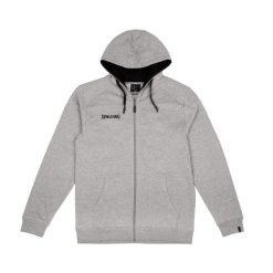 Bluza z kapturem i zamkiem błyskawicznym Spalding Flow. Szare bluzy damskie SPALDING, xl, bez wzorów, z materiału, eleganckie, bez ramiączek, z kapturem. Za 375.00 zł.