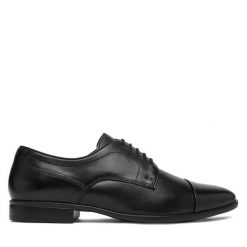 Półbuty Geox. Czarne buty wizytowe męskie Geox, bez wzorów, bez obcasa, bez zapięcia. Za 549.99 zł.