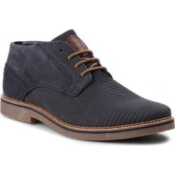 Trzewiki BUGATTI - 311-60932-1500-4100 Dark Blue. Niebieskie botki męskie Bugatti, bez wzorów, z materiału, bez obcasa, bez zapięcia. W wyprzedaży za 249.00 zł.