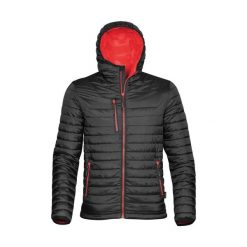 Kurtka puchowa Stormtech Gravity Thermal. Czarne kurtki męskie STORMTECH, l, bez wzorów, z nylonu, z kapturem. Za 684.50 zł.