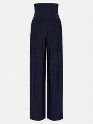 NORMA KAMALI Spodnie palazzo KK2247PL014951 Granatowy Wide Leg. Niebieskie spodnie materiałowe damskie Norma Kamali, bez wzorów, z materiału. Za 499.99 zł.