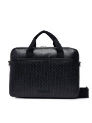 Calvin Klein Torba na laptopa Emblem Aop Coated Commuter/Lapto LV04D3625G Czarny. Czarne torby na laptopa damskie Calvin Klein, bez wzorów, ze skóry. Za 529.99 zł.