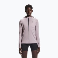 Bluza do biegania damska On Climate Zip Hoodie. Czerwone bluzy damskie On, l, bez wzorów, z materiału, sportowe, bez ramiączek, bez kaptura. Za 619.99 zł.