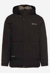 Czarna Kurtka z Odpinanym Kapturem Rzepami przy Rękawach i Kieszeniami na Suwak Tinarite. Czarne kurtki męskie Born2be, l, bez wzorów, z jeansu, eleganckie. Za 219.99 zł.