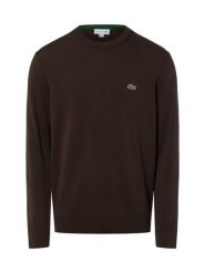 Lacoste Męski sweter Mężczyźni Bawełna brązowy jednolity, 3. Brązowe swetry męskie Lacoste, m, bez wzorów, z bawełny, klasyczne, bez kołnierzyka, bez ramiączek. Za 649.95 zł.