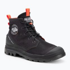 Buty Palladium Pampa Lite Travel VT black. Czarne obuwie trekkingowe damskie Palladium, bez zapięcia. Za 519.99 zł.