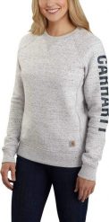 Carhartt Bluza Carhartt Clarksburg Graphic Crewneck Asphalt. Bluzy damskie Carhartt, bez wzorów, bez ramiączek, bez kaptura. Za 249.23 zł.