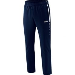 Spodnie dresowe Jako loisir Competition 2.0. Niebieskie spodnie sportowe męskie Jako, bez wzorów, z dresówki, do piłki nożnej. W wyprzedaży za 169.50 zł.