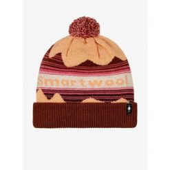 Czapka zimowa Smartwool Knit Winter Pattern POM Beanie - apricot. Czerwone czapki damskie Smartwool, na zimę, bez wzorów. Za 130.99 zł.
