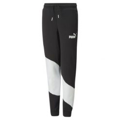 Spodnie Dresowe Puma Power Cat Fl. Czarne spodnie dresowe damskie Puma, bez wzorów, z dresówki, sportowe. W wyprzedaży za 176.40 zł.