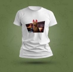 AUUU Świąteczna koszulka ze Zwierzakiem - Damska. Bluzki damskie AUUU, bez wzorów, wizytowe, bez kołnierzyka, bez ramiączek. Za 60.00 zł.