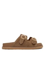 Gant Klapki 32503255 Brązowy. Brązowe klapki damskie GANT, bez wzorów, ze skóry, bez obcasa, bez zapięcia. Za 459.99 zł.