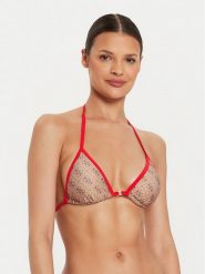 Guess Góra od bikini E4YJ13 MC04R Brązowy. Brązowe bikini Guess, z aplikacjami, z syntetyku. Za 159.99 zł.