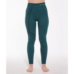 Spodnie damskie z wełną merino Brubeck THERMO WOOL by Pustelnik. Zielone bielizna sportowa damska Brubeck, s, bez wzorów, z wełny. Za 183.49 zł.