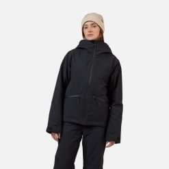Kurtka narciarska damska Rossignol Rochrun Insulated. Czarne kurtki sportowe damskie Rossignol, na zimę, bez wzorów, bez ramiączek, bez kaptura, narciarskie. Za 1,155.99 zł.
