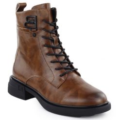 Skórzane botki damskie workery brązowe Filippo DBT7361. Brązowe botki damskie Filippo, bez wzorów, ze skóry, bez obcasa, bez zapięcia. Za 160.00 zł.