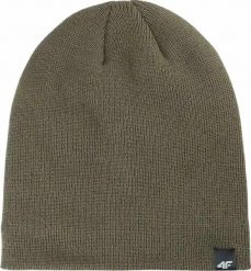 4f Czapka męska M577 khaki 4FWAW25ACAPM577 43S L. Brązowe czapki męskie 4F, na zimę, bez wzorów. Za 45.00 zł.