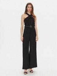 Rinascimento Kombinezon CFC0122533003 Czarny Regular Fit. Czarne sukienki damskie Rinascimento, l, bez wzorów, z syntetyku, bez kołnierzyka, bez ramiączek. Za 409.99 zł.