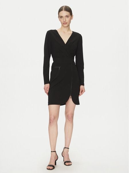 DKNY Sukienka koktajlowa DD4JI62A Czarny Slim Fit. Czarne sukienki damskie DKNY, bez wzorów, z syntetyku, wizytowe, bez kołnierzyka, bez ramiączek. Za 329.99 zł.