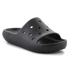 Klapki Crocs Classic Slide V2 209401-001 czarne. Czarne klapki męskie bez wzorów, z otwartym noskiem, bez zapięcia. Za 239.37 zł.
