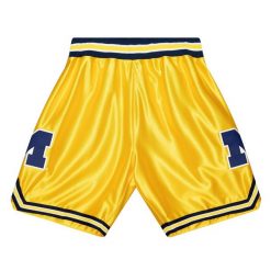 Szorty Michigan Wolverines NCAA Maize 1991. Żółte szorty męskie Mitchell & Ness, bez wzorów. Za 497.00 zł.
