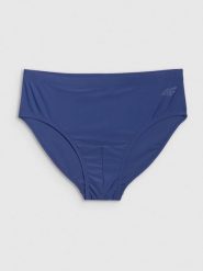 4F Kąpielówki męskie - granatowe M. Niebieskie kąpielówki męskie 4F, m, bez wzorów, z elastanu. W wyprzedaży za 29.99 zł.