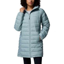 Kurtka COLUMBIA POWDER LITE II MID JACKET Niebieski. Niebieskie kurtki sportowe damskie Columbia, bez wzorów, z syntetyku, bez ramiączek, bez kaptura. Za 696.76 zł.