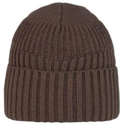 Damska Czapka Z Dzianiny Renso. Brązowe czapki damskie Buff, bez wzorów, z dzianiny, sportowe. Za 217.99 zł.