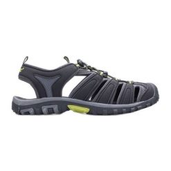 Sandały HI-TEC Eritio AVSSS21-HT-02 BLACK/LIME czarne. Czarne sandały męskie bez wzorów, sportowe, bez zapięcia. Za 241.49 zł.