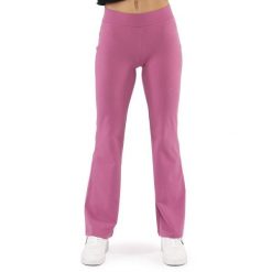 Legginsy z bawełna na co dzień na siłownię. Fioletowe legginsy damskie LEONE 1947 APPAREL, bez wzorów, z bawełny. W wyprzedaży za 79.36 zł.