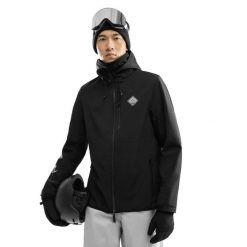 Kurtka snowboardowa męska Siroko W2 McKinley. Czarne kurtki męskie SIROKO, m, bez wzorów, z materiału, bez kaptura. Za 340.00 zł.