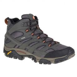 Buty trekkingowe męskie Merrell Moab 3 Mid Gtx. Brązowe trekkingi męskie Merrell, z materiału, bez zapięcia. Za 789.00 zł.