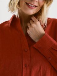 Beżowy T-shirt z Prążkowanej Tkaniny z Zakładkami przy Rękawach Kolaniella. Brązowe t-shirty damskie Renee, l, bez wzorów, z jeansu, eleganckie, bez kołnierzyka, bez ramiączek. W wyprzedaży za 31.99 zł.