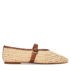 Baleriny Aldo. Brązowe balerinki damskie Aldo, bez wzorów, bez obcasa, bez zapięcia. Za 299.99 zł.