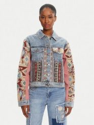 Desigual Kurtka jeansowa Boho 25WWED10 Kolorowy Regular Fit. Kurtki damskie Desigual, l, bez wzorów, z bawełny, bez kaptura. Za 729.99 zł.