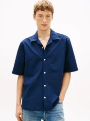 Tommy Hilfiger Koszula Mężczyźni Modern Fit niebieski, M. Niebieskie koszule męskie Tommy Hilfiger, na lato, m, bez wzorów, bez kołnierzyka, bez ramiączek. Za 299.95 zł.