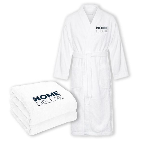 Sauna NOA XL. Białe szlafroki damskie HOME DELUXE, m, bez wzorów, z bawełny, bez ramiączek, bez kaptura. Za 299.00 zł.