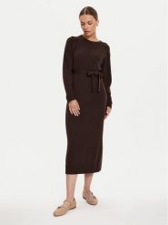 Max Mara Leisure Sukienka dzianinowa Scrivia 24263260 Brązowy Regular Fit. Brązowe sukienki damskie Max Mara Leisure, l, bez wzorów, z dzianiny, bez kołnierzyka, bez ramiączek. Za 1,279.00 zł.