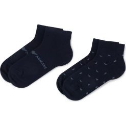 Zestaw 2 par niskich skarpet unisex EMPORIO ARMANI - 302228 9A292 00134 Calza. Niebieskie skarpety męskie Emporio Armani, bez wzorów, z bawełny. Za 79.00 zł.