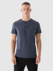 4F T-shirt regular męski 4F x Robert Lewandowski - szary XL. Szare t-shirty męskie 4F, m, bez wzorów, z bawełny, bez kołnierzyka, bez ramiączek. W wyprzedaży za 59.99 zł.