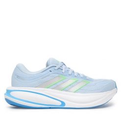 Buty do biegania adidas. Niebieskie obuwie sportowe damskie Adidas, bez wzorów, bez zapięcia, do biegania. Za 299.99 zł.