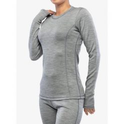 Bluza termoaktywna damska Sensor Merino Bold Tee LS. Szare bielizna sportowa damska Sensor, na zimę, bez wzorów, sportowe, bez ramiączek, bez kaptura. Za 377.99 zł.