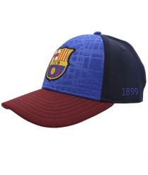 Czapka z daszkiem FC Barcelona - oficjalna licencjonowana. Niebieskie czapki damskie FC BARCELONA, bez wzorów, z materiału. Za 92.82 zł.