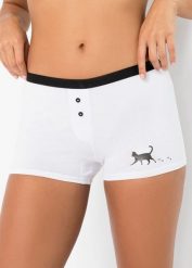 Bokserki damskie (4 pary). Czarne bielizna sportowa damska bonprix, bez wzorów. Za 77.99 zł.